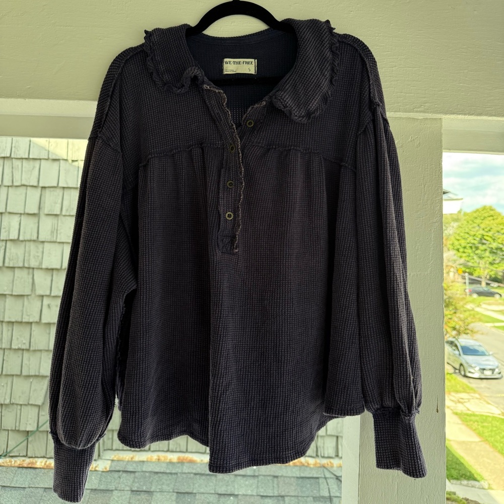 Queen of Hearts Thermal in Navy size Small